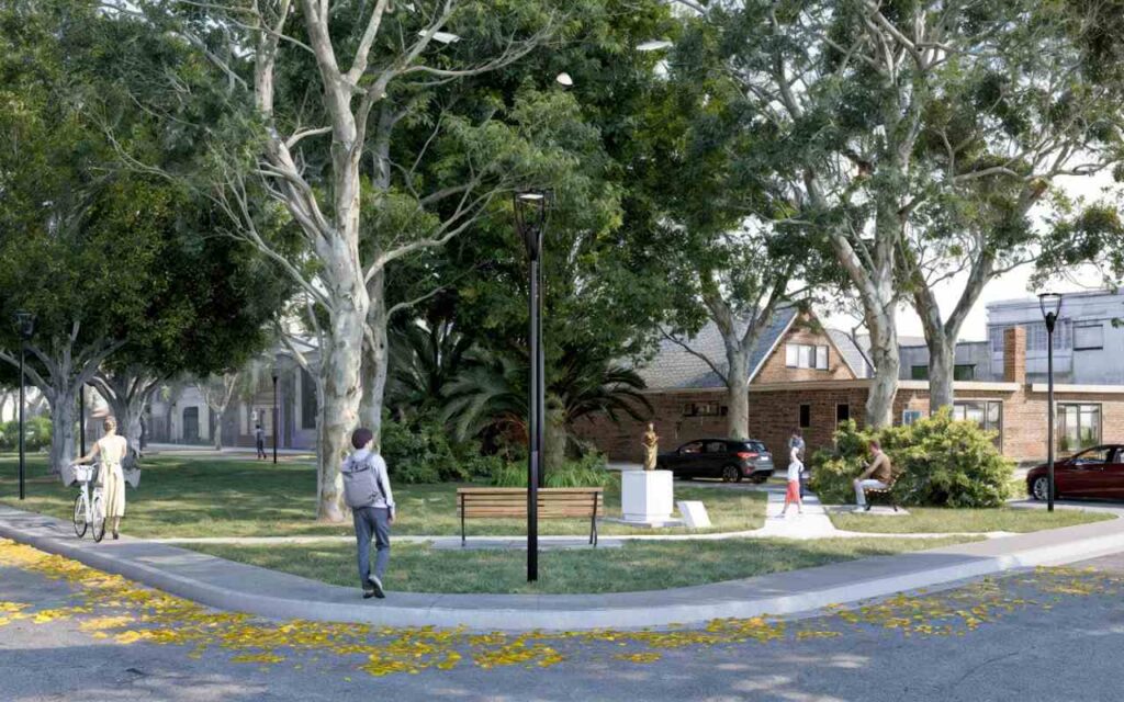 nueva plaza República del Perú en La Plata