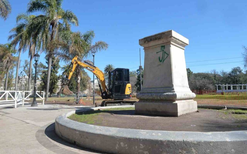 Avanzan las obras de remodelación del Parque Saavedra