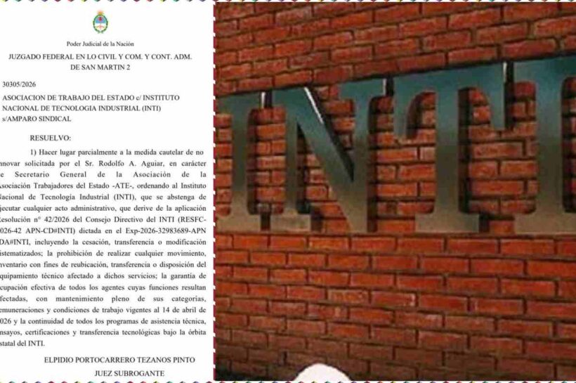 LA JUSTICIA FALLA A FAVOR DE ATE Y FRENA LOS DESPIDOS MASIVOS EN EL INTI