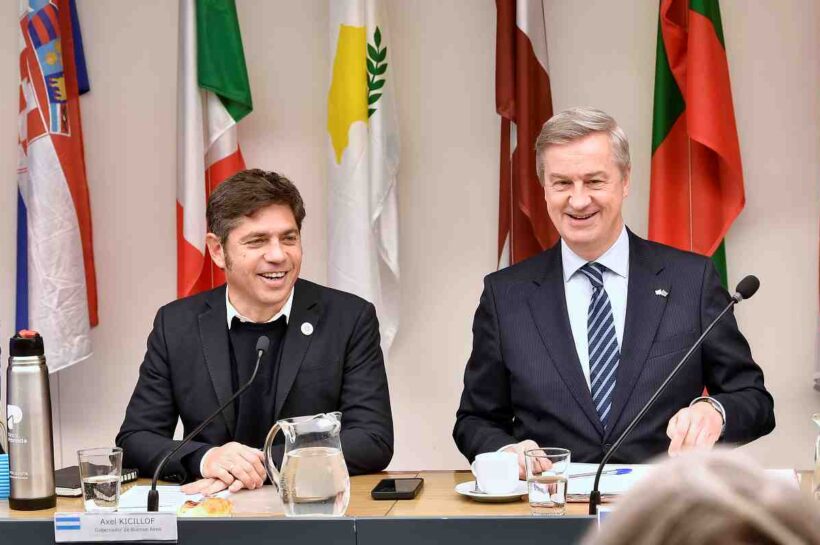 Kicillof se reunió con el embajador de la Unión Europea y representantes diplomáticos de países del bloque regional