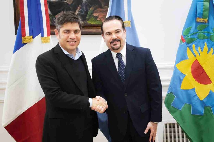 Kicillof se reunió con el embajador de Francia