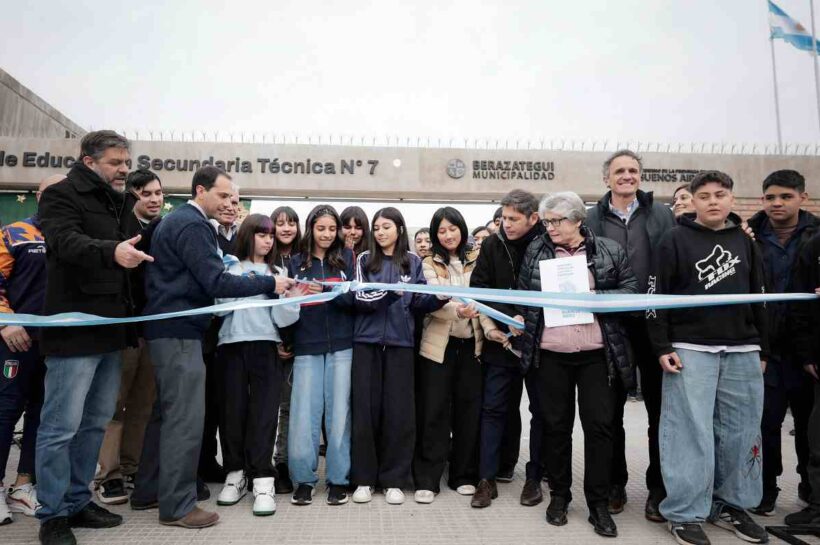 Kicillof inauguró el nuevo edificio de la Escuela Técnica N° 7 de Hudson