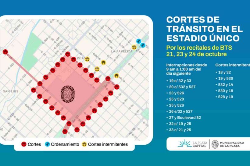 El Municipio dispone un operativo especial por los recitales de BTS en La Plata